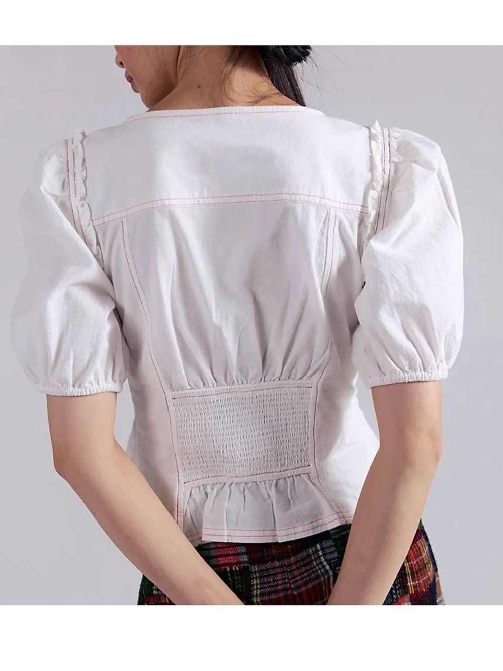Free People Holly Embroidered Folk Top Sz L NWT - Picture 2 of 6